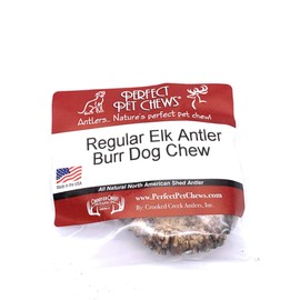 Perfect Pet Chews Elk Antler Burr Dog Chew - Grade A, All Natural, Organic, and Long Lasting Treats - Made from Naturally Shed Antlers in The USA (Medium Regular Treat)