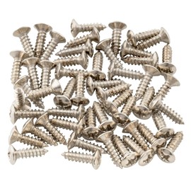 Musiclily 3x12mm Tornillos de Golpeador Pickguard Screws para Guitarra Eléctrica Fender Stratocaster Telecaster o Bajo, Cromado