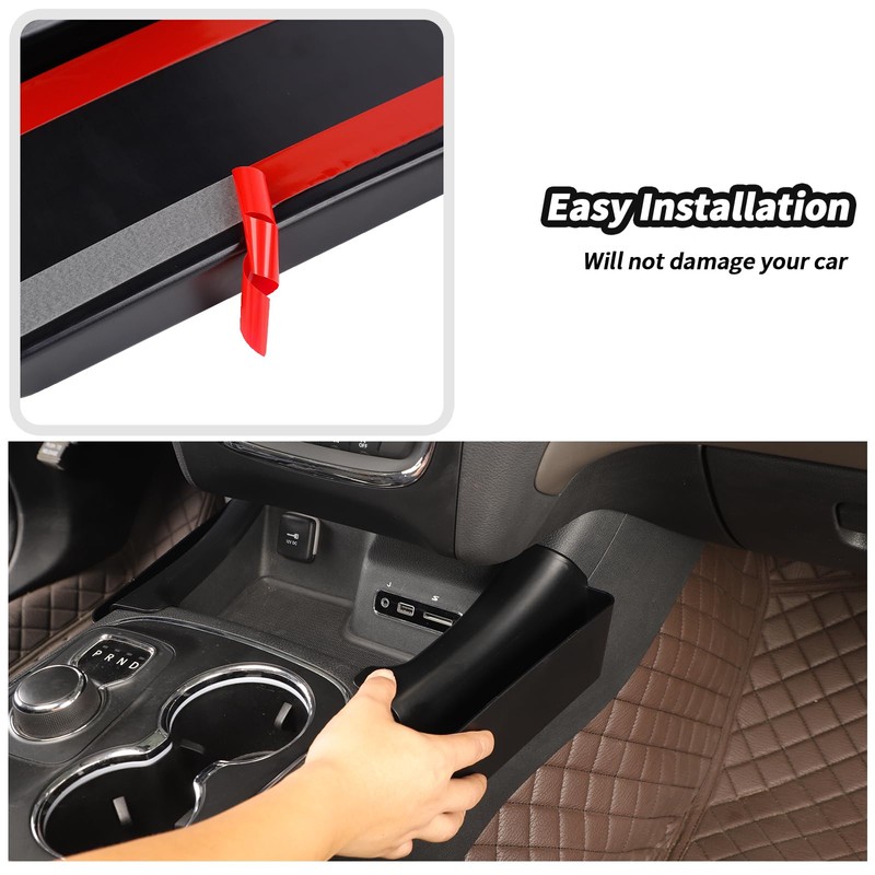 JeCar Black Center Console Organizer Tray Storage Box Interior Accessories