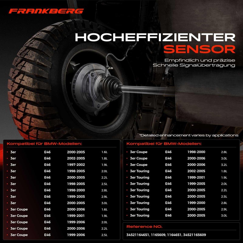 Frankberg 1 x ABS sensor wheel speed front left or