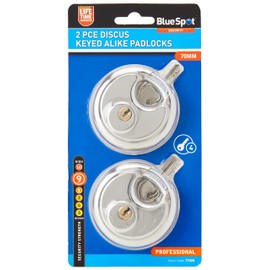 Fort Knox 77028 70 mm Discus Keyed Alike Padlocks, Silver