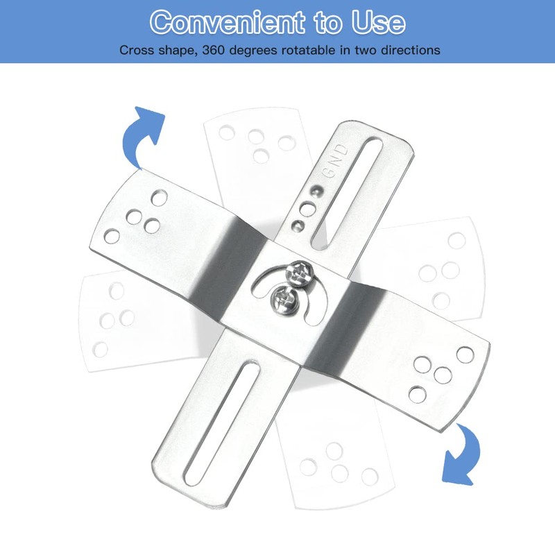 Helunsi 2 Sets Light Fixture Mounting Bracket, 4 inch Universal