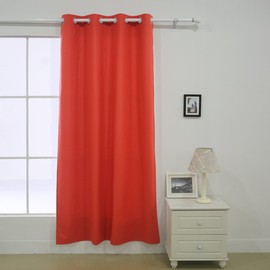 Deconovo Darkening Solid Grommet Girls Room 1 Panel Thermal Insulated Blackout Curtain, 52x95, Orange