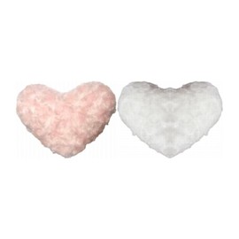 VX Plush Heart Shaped Mini Cushion 2pcs 20cm Decorative Pillow, Pink Interior PIWH-02