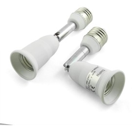 NoBrand 2pcs E27 to E27 Light Socket Extender, E27 Extension Socket Extender Adapter,