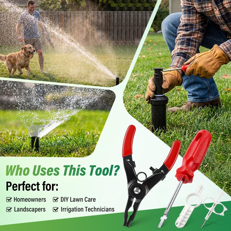 Gulfmew 8 Pieces Sprinkler Head Tool Kit – Compatible with
