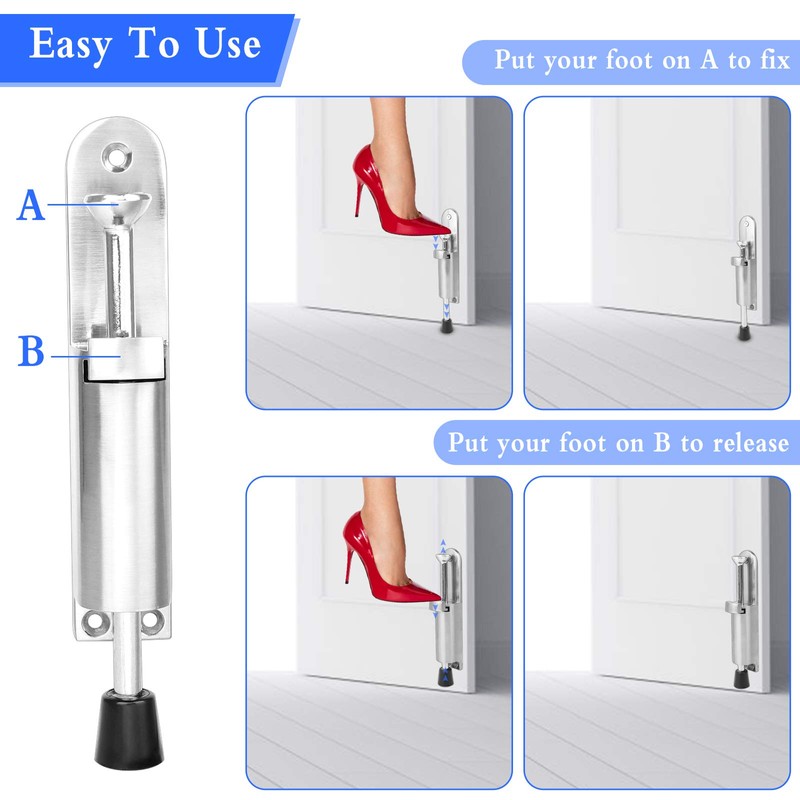 1 Pieces Door Holder, Heavy Duty Door Stopper Adjustable Door