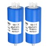 PATIKIL CBB60 40uf Running Capacitor,2Pcs AC 250V 4Pins 50/60Hz Cylinder
