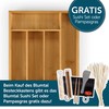 Blumtal Kitchen Drawer Inserts - Bamboo Cutlery Tray for Drawers,