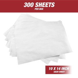 LAUCO Prep Wipe White Lint Free Cleaning Towels Pack of 300 Sheets, 10" x 14" (4) - Multi-Purpose, Reusable, Perforated, Industrial Grade Perforated Sheets
