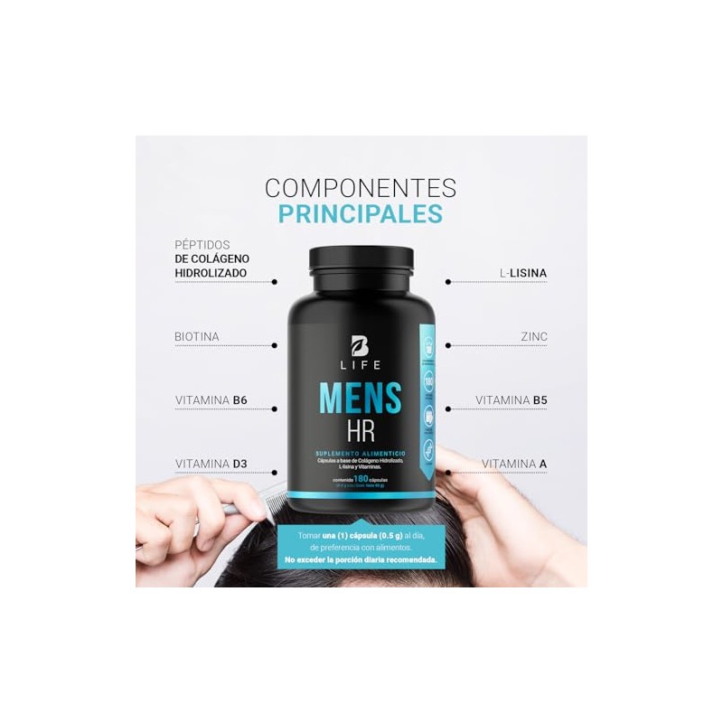 Life Vitaminas Cabello Hombre 180 Cápsulas