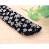 Matsumi Kogei Fan Holder, Inden Flower/White, 9.3 inches (23.5 cm)