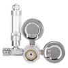 CO2 Regulator Aquarium Dual Gauge Display with Bubble Counter and