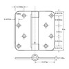 Haidms 3 Pack Self Closing Door Hinges 4 Inch Black