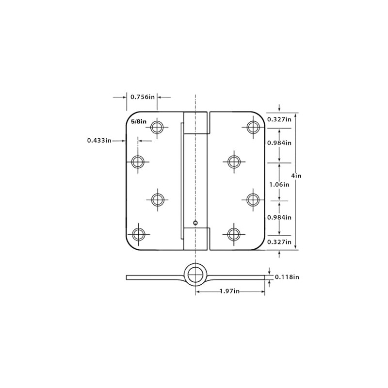 Haidms 3 Pack Self Closing Door Hinges 4 Inch Black