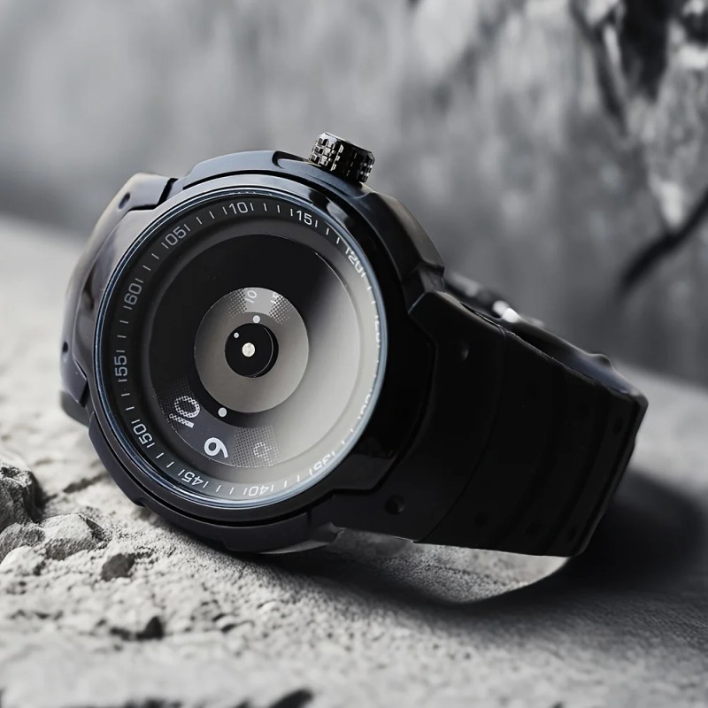 Sports Style Quartz Watch, Creative Design, Round Dial, Electronic Movement,