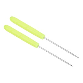 PATIKIL Badminton Racket Stringing Awl, 2 Pack Tennis Racket Racquet String Straight Awls Guiding Tool, Yellow