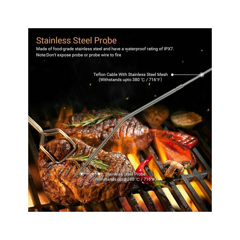 Hell's Kitchen Meat Thermometer Wireless Digital Grilling BBQ Beef Chicken