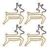 100pcs Shaped Paper Clips Deer Shape Metal Portable Office Clips