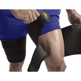 Heekooi Hamstring Compression Sleeve, Thigh Brace, Compression Support Hamstring Quad Wraps for Running Training & Recovery (1 Pair) Size XL