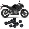 Suuonee Motorcycle Fairing Discs 10 Pieces ABS Black Motorcycle Rubber