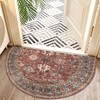 Hearth Rug, 20x32 Inch Soft Fireplace Rug, Water-Absorbent Half Round