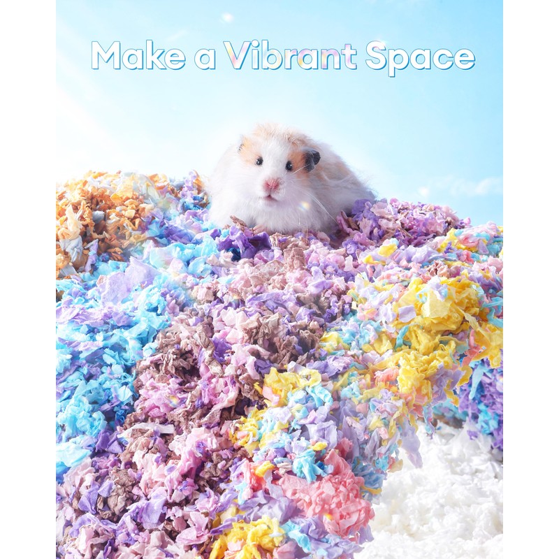 BUCATSTATE Hamster Bedding 15L, Truly 99% Dust-Free Small Animal Paper
