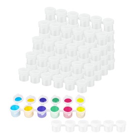 1770 Pieces 0.1oz Empty Paint Pot, 295 Strips Acrylic Mini Paint Container Strips Storage with Lids for for Art Classes, Schools, Outdoor Sketching, and Art Festivals Art Festivals KUKLIPJIM.