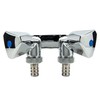 tecuro -22273 Double Device Valve with 2 Outlets Shiny Chrome-Plated