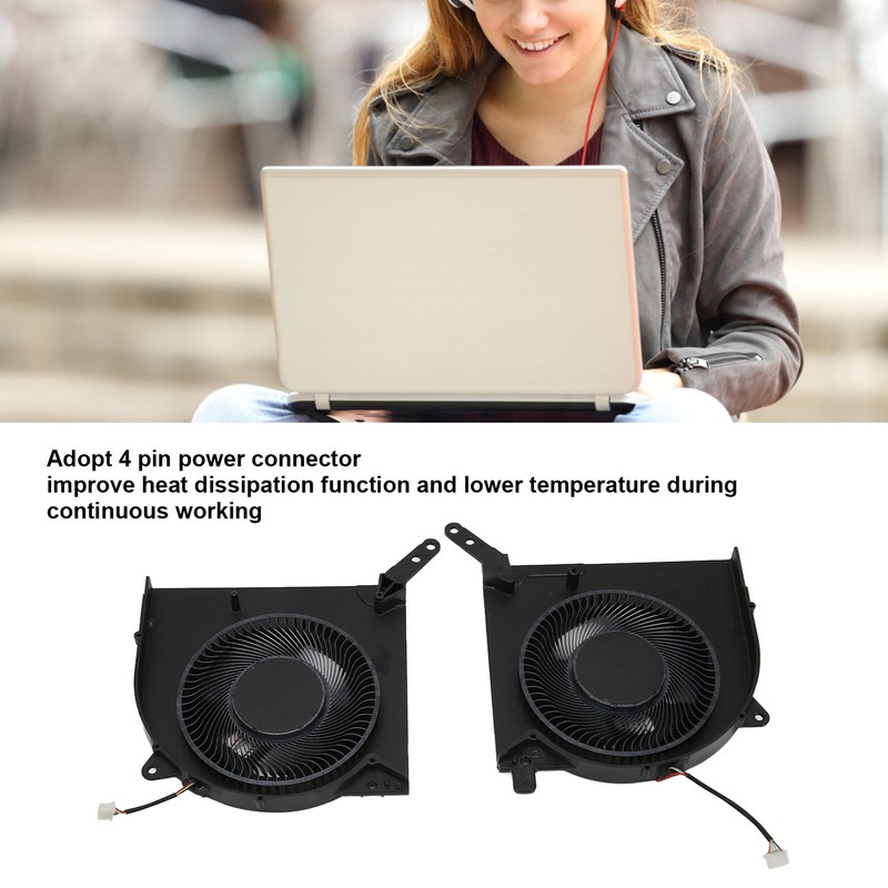 Laptop Cooling Fan 4Pin Power Metal ABS Light Weight Stable