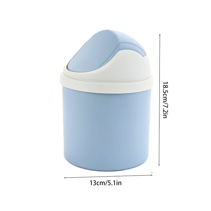 Sicheii 2Pcs Desktop Trash Can with Swing Lid & 120