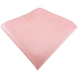 TigerTie Designer Pocket Square Plain Rips Pattern - Pocket Square Size 30 x 30 cm, Pink antique pink