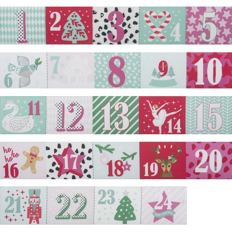 Trimits Make Your Own Fabric Pocket Advent Calendar Kit, 30