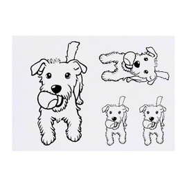 4 x 'Jack Russell with Tennis Ball' Temporary Tattoos - Water Resistant, Skin-Safe, Non-Toxic Transfers, Mixed Sizes (TO00085966)