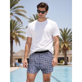 TIICHOO TIICHOO Mens Incontinence Underwear Washable Bowel Leak Proof Fecal Incontinence Boxers 3 Pack (X-Large, 2 Green/Blue)