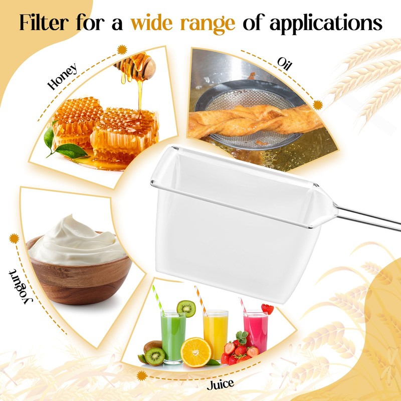 Honeydak 9 Inch Oil Fryer Filters with Stainless Steel Handle