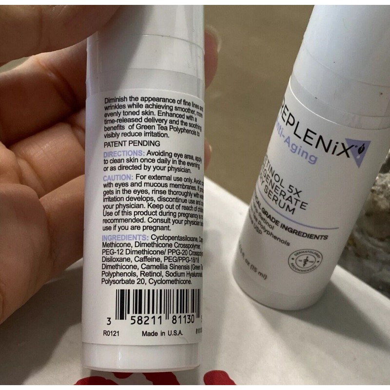 Replenix Retinol 5x Regenerate Dry Serum - 1oz Total (