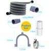 2Pack Dishwasher Washing Machine Replacement Hoses Kit, 2M Drain Hose