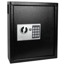 KYODOLED Electronic 40 Keys Cabinet Wall Mount, Digital Key Safe Lock Box, Large Security Lockbox for House Key, Heavy Duty Combination Lock Storage, 14.37'' X 11.8'' X3.93'' (Black,40 Keys)