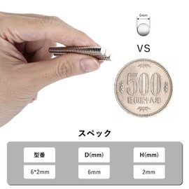 Refrigerator Magnets, Strong, Small, World's Strongest Magnet, Round, 0.2 x 0.08 inches (6 x 2 mm), Set of 100