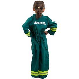 PRETEND TO BEE Deluxe Paramedic Dress Up Costume for Kids, Green, 3-5 Years