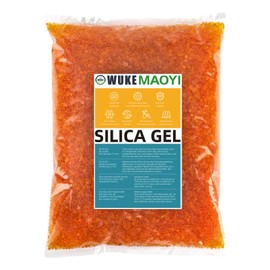 400 g Silica Gel Reusable Silica Gel Bag, Desiccant Silica Bag, Silica Balls Silica Gel for Clothing Storage Devices, Car Dehumidifier, with Colour Moisture Display, Orange to Green