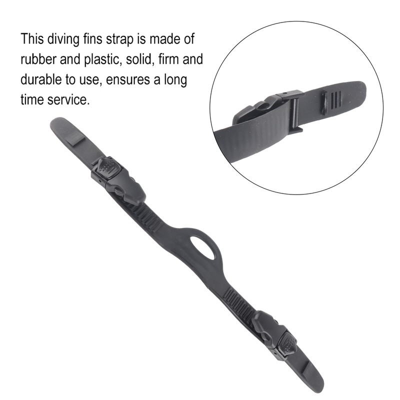 1Pair Diving Adjustable Scuba Diving Fins Straps Accessory (L)