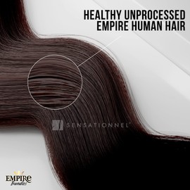 Sensationnel Empire bundles- loose deep 10a tangle shed free human hair for weaving and sew in styles - 3 pack (14 inch, NATURAL/BLACK)