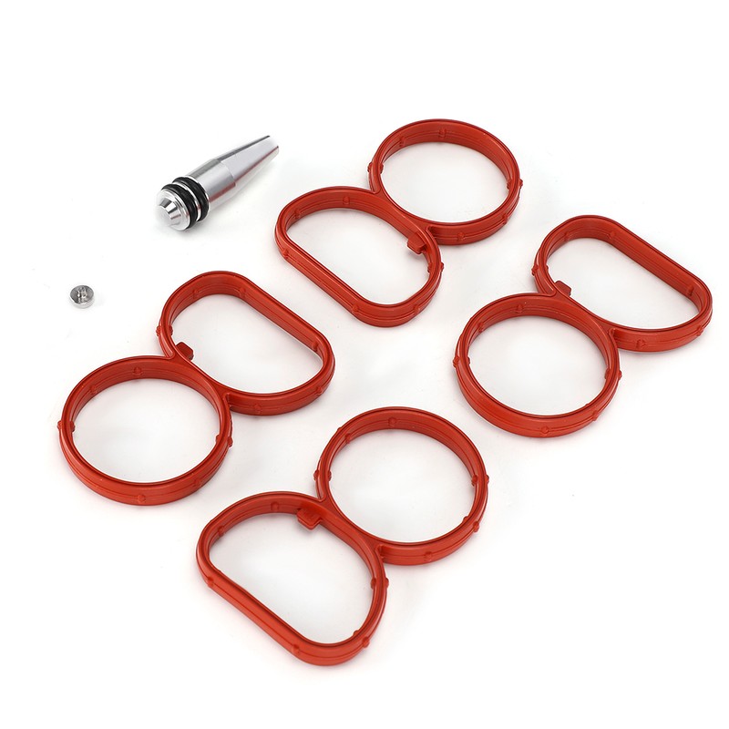 Intake Manifold Swirl Flap Delete Blank Plug Bung with Gaskets