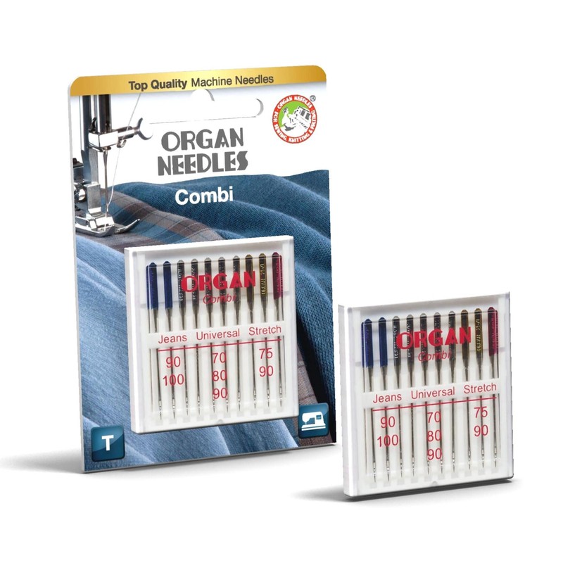 ORGAN 130/705 Sewing Machine Assorted Needles Jeans/Universal/Stretch