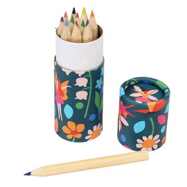Rex London Set of 12 Colouring Pencils In a Tube - Choice of Design (Fairies In The Garden)