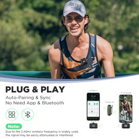 ME Wireless Lavalier Microphone for Android USB C Smartphone Tablet Noise Cancellation, Gain Control, 196ft Transmission, Wireless Lapel Podcast Microphone Mic for Video Recording, Vlogging