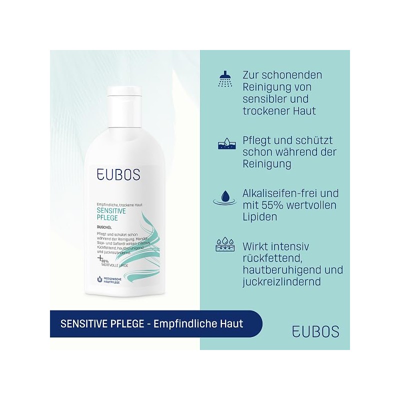 Eubos | Duschöl | 200ml | zur täglichen Reinigung |