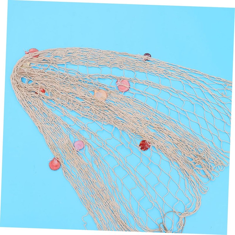 OSALADI Mediterranean Style Fishing Net Wall Hanging Decor Decorative Net